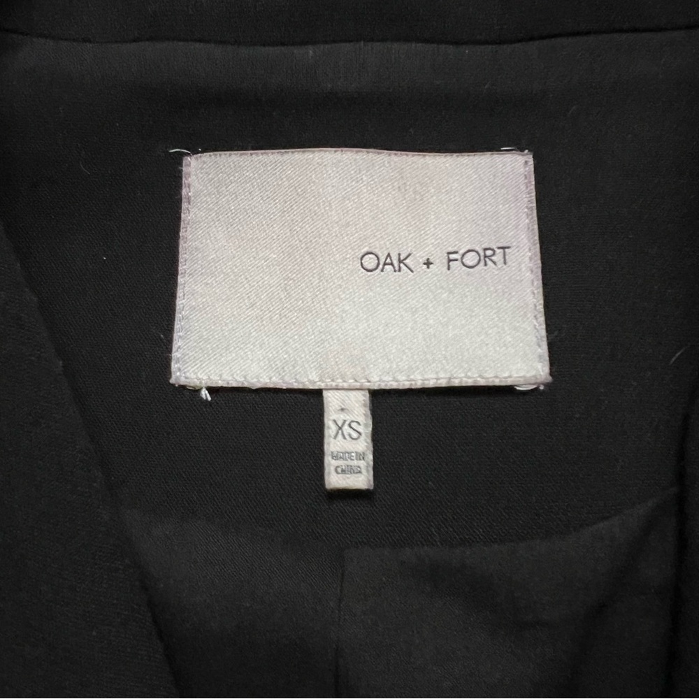 OAK + FORT Black Long Formal Relaxed Blazer Jacket - Sz XS - Picture 9 of 13